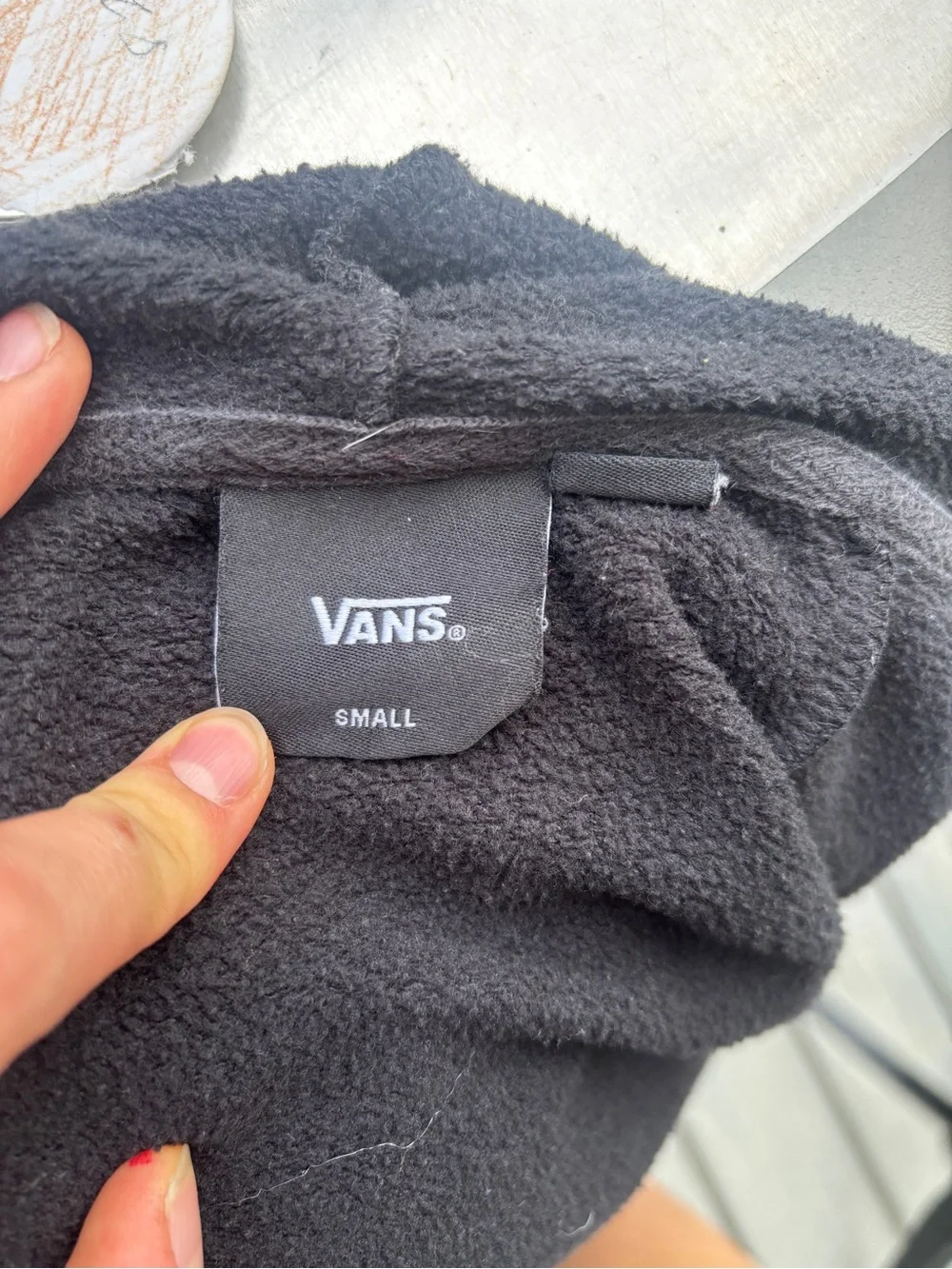 Vans Black Checker Stripe Zip Hoodie